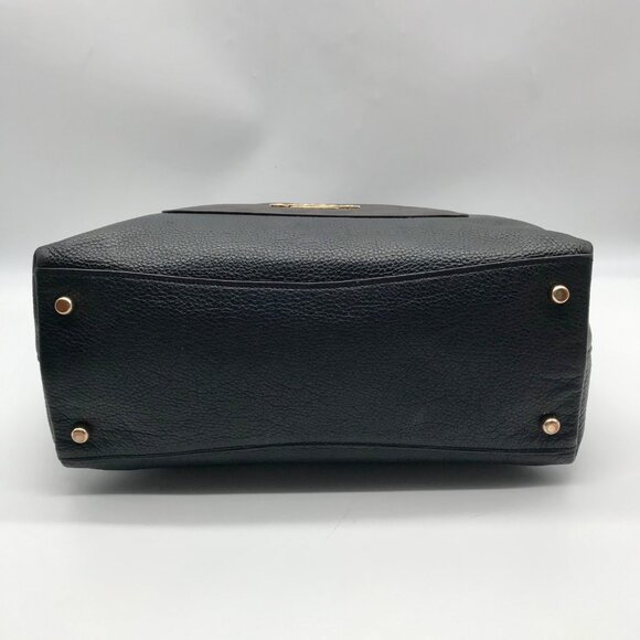 Coach Black Colorblock Pebbled Leather Emma Satchel Bag F34280 - Picture 5 of 11